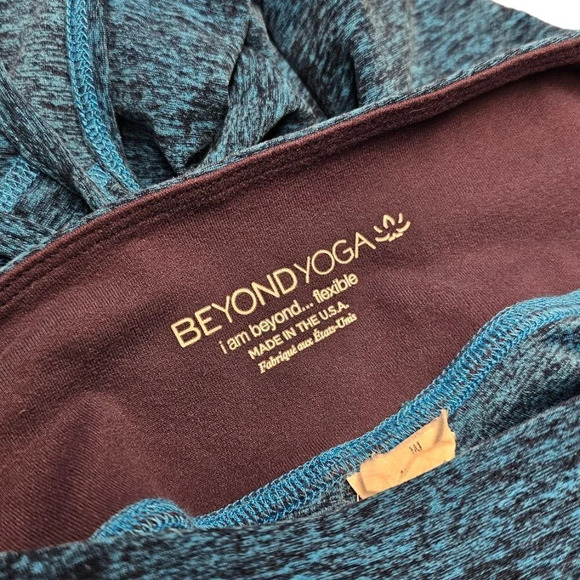 Beyond Yoga Womens Ankle Tie Crop Space Dye Leggings Blue Size Medium - Picture 6 of 9